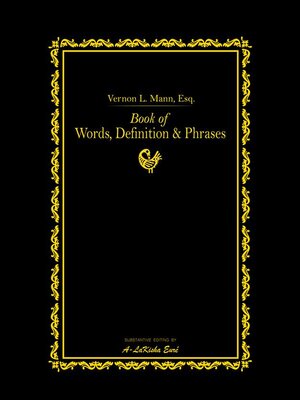 cover image of Book of Words, Definitions, & Phrases